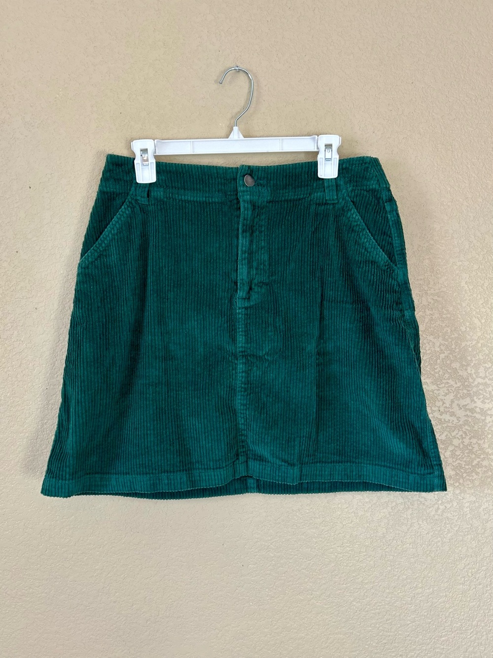 Pact Dark Green Corduroy Mini Skirt Size L Organic Cotton - Picture 3 of 10
